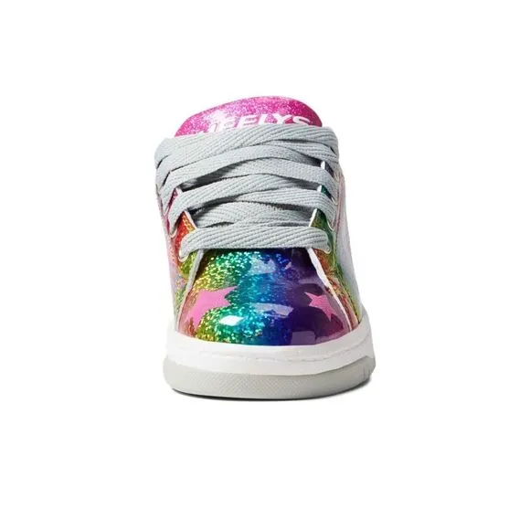 Heelys Split Sneakers Kids US 8 Multicolor Rainbow Round Toe Skate Shoes ZPO1894