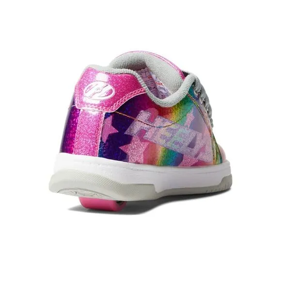 Heelys Split Sneakers Kids US 8 Multicolor Rainbow Round Toe Skate Shoes ZPO1894