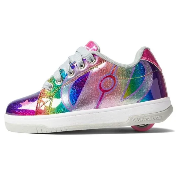 Heelys Split Sneakers Kids US 8 Multicolor Rainbow Round Toe Skate Shoes ZPO1894