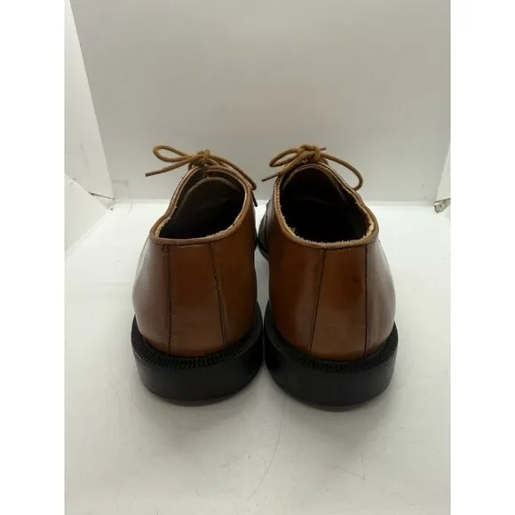 Henry Grethel Mens Split Toe Oxford Lace Up Brown Leather Dress Shoes Sz 9 Spain