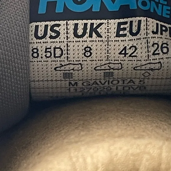 Hoka Gaviota 5 - Gray and Blue Running Shoes