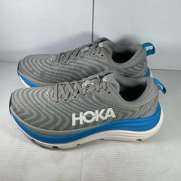 Hoka Gaviota 5 - Gray and Blue Running Shoes