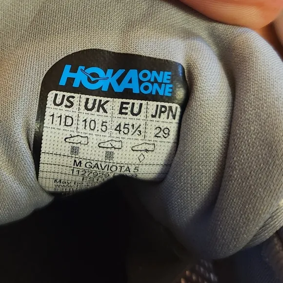 HOKA Gaviota 5 Gray and Blue Running/Walking Shoes