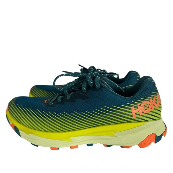 HOKA Men's Torrent 2 Running Shoes Blue Coral Size 8.5