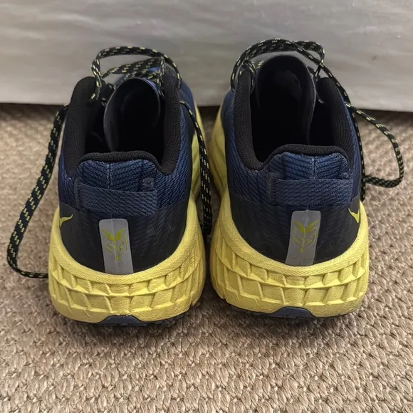 Hoka One One Blue and Yellow Running Shoes