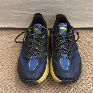 Hoka One One Blue and Yellow Running Shoes