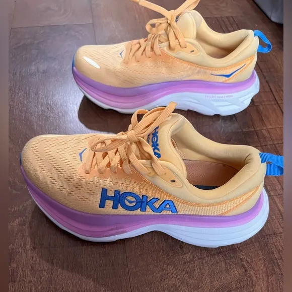 Hoka ONE ONE BODI 8 Orange and Purple women’s Running Shoes size 6