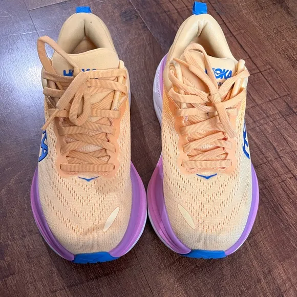 Hoka ONE ONE BODI 8 Orange and Purple women’s Running Shoes size 6