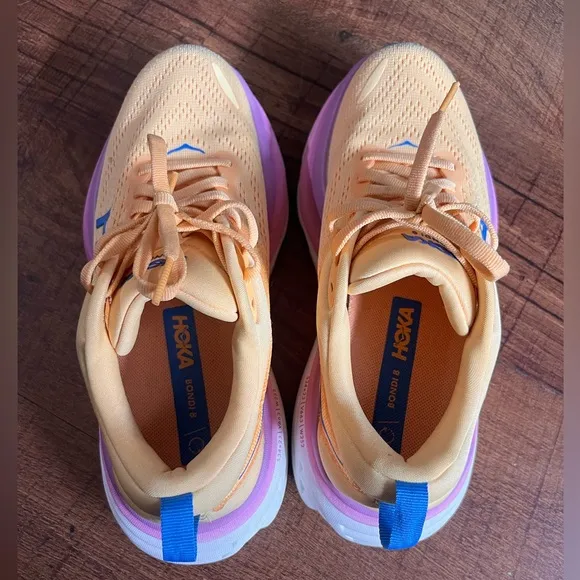 Hoka ONE ONE BODI 8 Orange and Purple women’s Running Shoes size 6