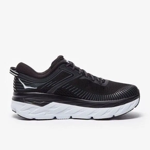 Hoka One One Bondi 7 1110518/BWHT Sneakers Men Black White Running Shoes EFAS21