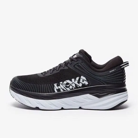 Hoka One One Bondi 7 1110518/BWHT Sneakers Men Black White Running Shoes EFAS21