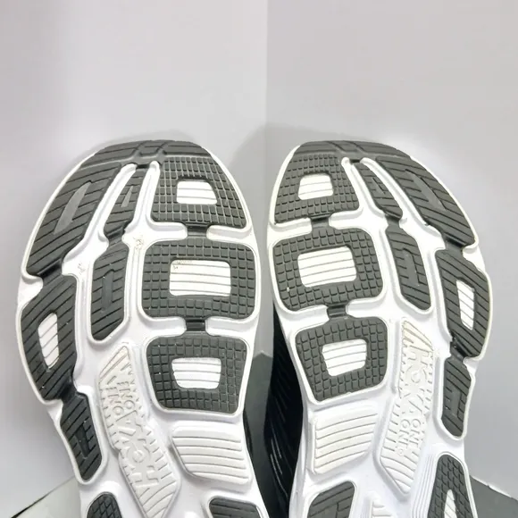 Hoka One One Bondi 7 Running Shoes Black White Men's Size 9
