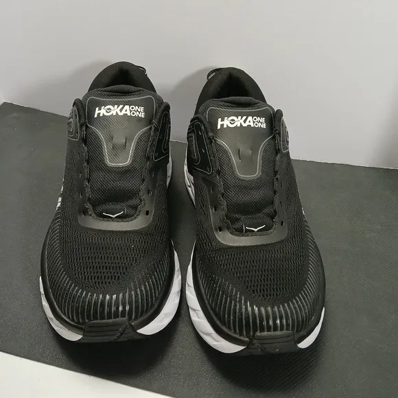 Hoka One One Bondi 7 Running Shoes Black White Men's Size 9