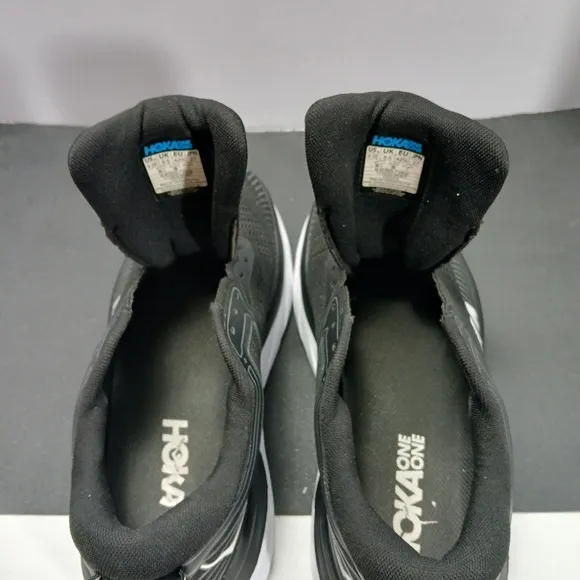 Hoka One One Bondi 7 Running Shoes Black White Men's Size 9