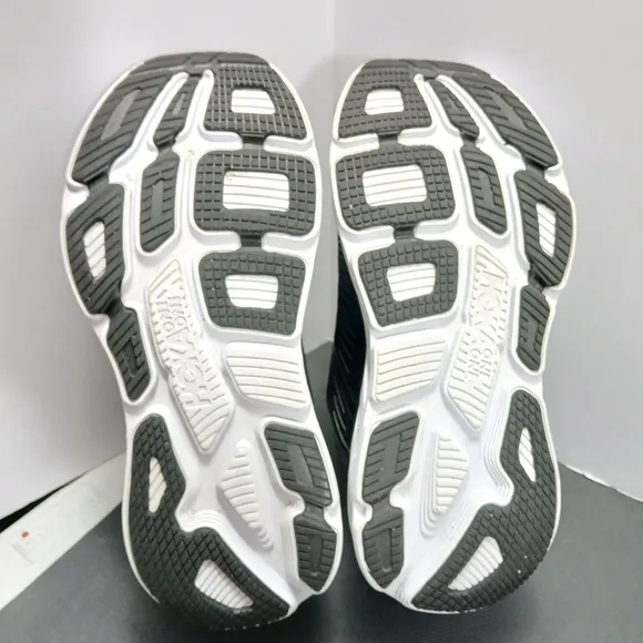 Hoka One One Bondi 7 Running Shoes Black White Men's Size 9