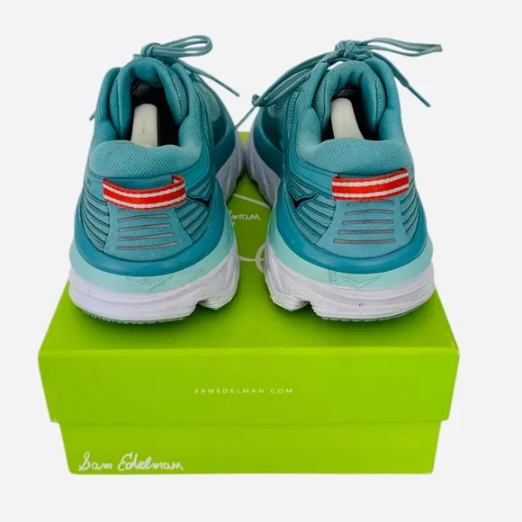 Hoka One One Bondi 7 Womens Size 8.5 Green Teal Running Walking Gym Comfort