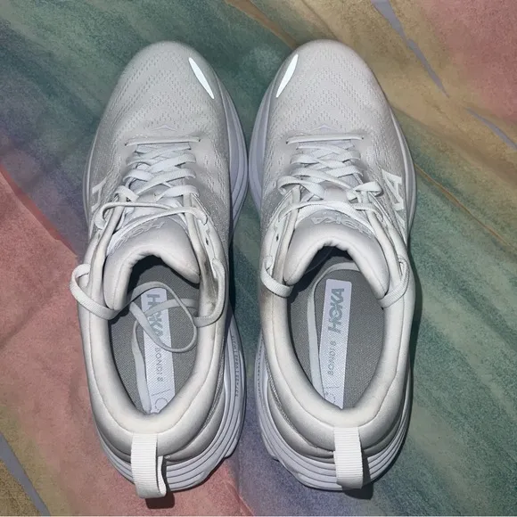 Hoka one one Bondi 8 mens running shoes white size 11.5