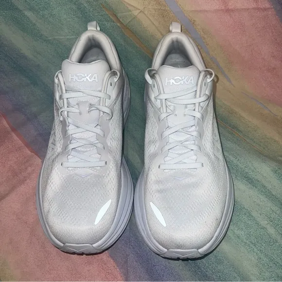 Hoka one one Bondi 8 mens running shoes white size 11.5