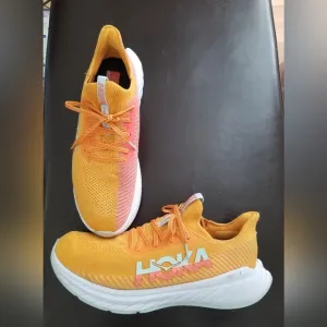 Hoka One One Carbon X 3 Mens Size 12.5 D Radiant Yellow Camellia Running Shoes