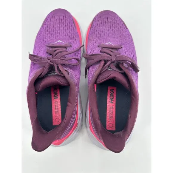 Hoka One One Clifton 8 Purple/ Pink Size 8 Wide 1121375