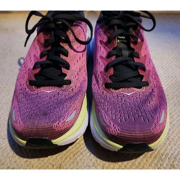 HOKA One One Clifton 8 Shoes Womens Size 7 B Pink Running Sneakers Athletic 7B