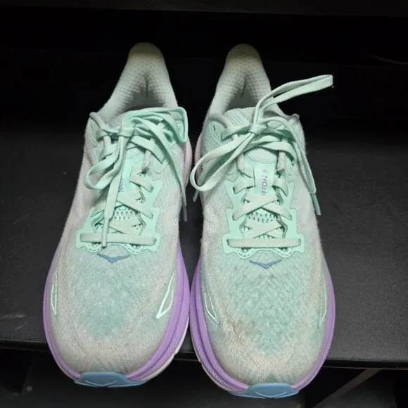 HOKA ONE ONE Clifton 9 Women's Sunlit Ocean/Lilac Mist Running Shoes