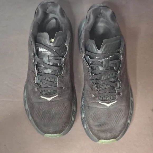 Hoka One One Elevon 2 Men's Size 10 Black Holographic Athletic Running Sneakers