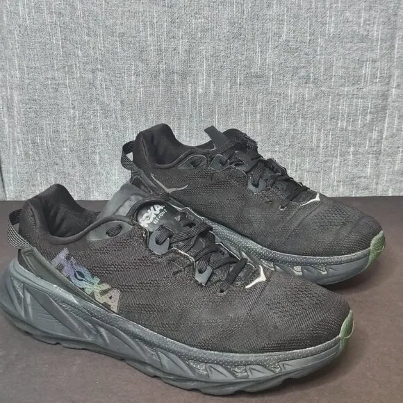 Hoka One One Elevon 2 Men's Size 10 Black Holographic Athletic Running Sneakers