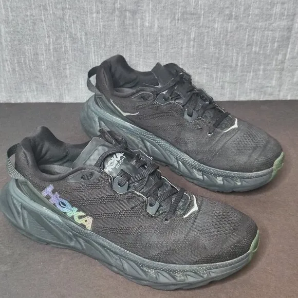 Hoka One One Elevon 2 Men's Size 10 Black Holographic Athletic Running Sneakers