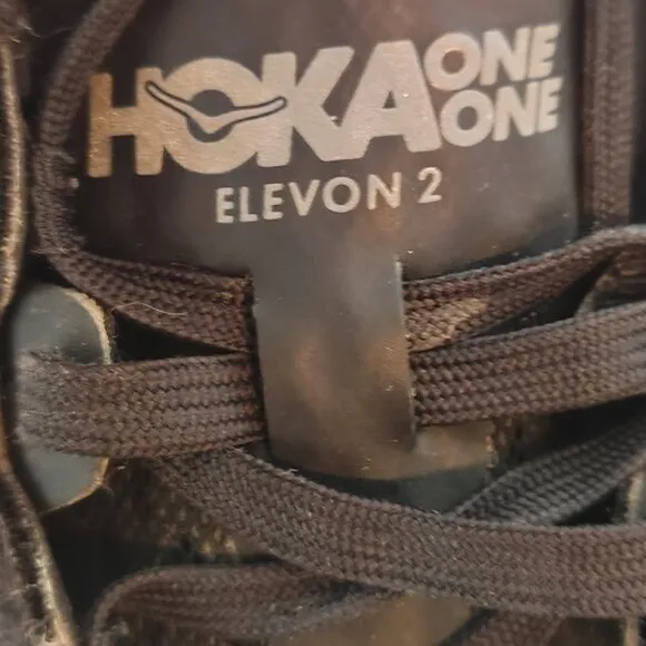 Hoka One One Elevon 2 Men's Size 10 Black Holographic Athletic Running Sneakers