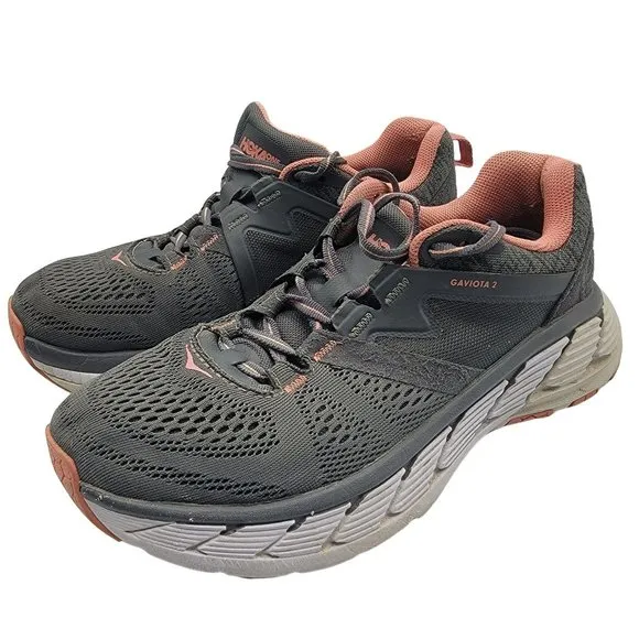 Hoka One One Gaviota 2 Womens Size 7.5 Gray Running Shoes Sneakers 1099630 DSLN