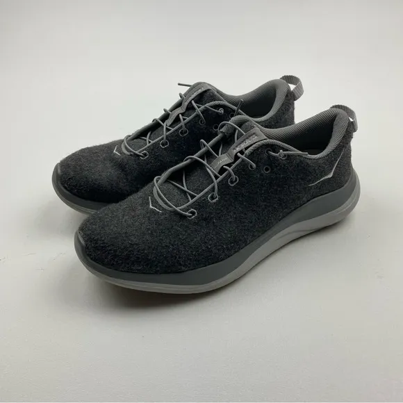 Hoka One One Hupana Flow Wool Women's Size 7.5 Running Shoes Gray