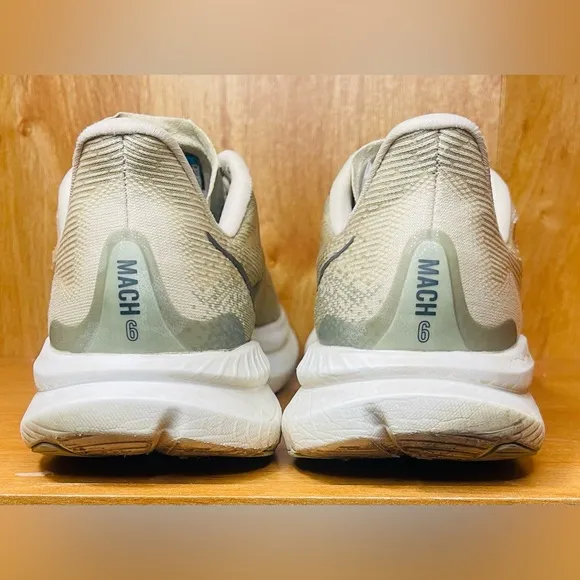 Hoka One One Mach 6 Men Size 8.5 Oat Milk Barley Beige Running Walking Shoes