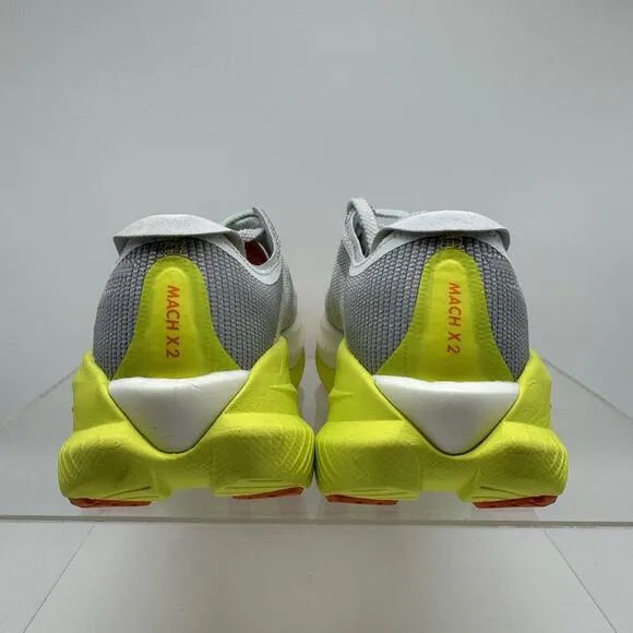 Hoka One One Mach X 2 Grey Neon Running Shoe Sneaker 1155119 FCT Men’s Size 9 D