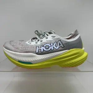 Hoka One One Mach X 2 Grey Neon Running Shoe Sneaker 1155119 FCT Men’s Size 9 D