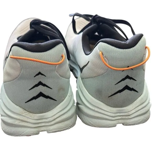 Hoka One One Men’s Rincon 3 White Blue Glass Running Shoes US 12.5 UK 12 flawed