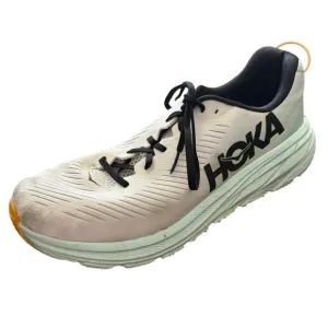 Hoka One One Men’s Rincon 3 White Blue Glass Running Shoes US 12.5 UK 12 flawed