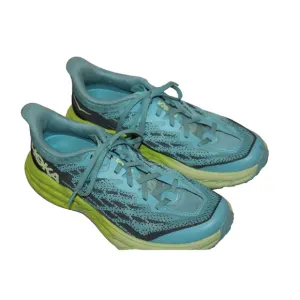 Hoka One One Womens Speedgoat 5‎ CSGG Blue Citron Running Shoes Size 9
