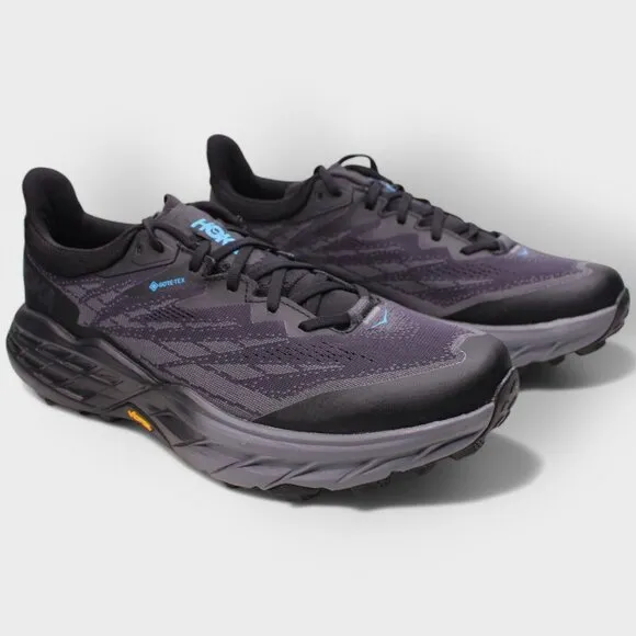HOKA Speedgoat 5 GTX Spike Trail Shoes Men’s 10.0 Black Waterproof New No Box
