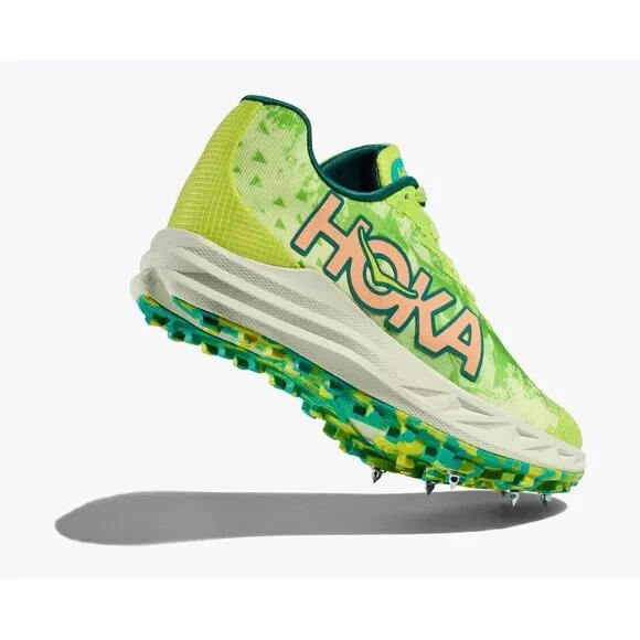 Hoka One One Crescendo XC Men's US 8 Green Spikeless Track Running Shoes EEE3729