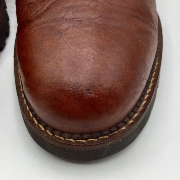 H.S. Trask Brown Bison Leather Oxford Shoes #1001 Gallatin Lace Up Size 10M