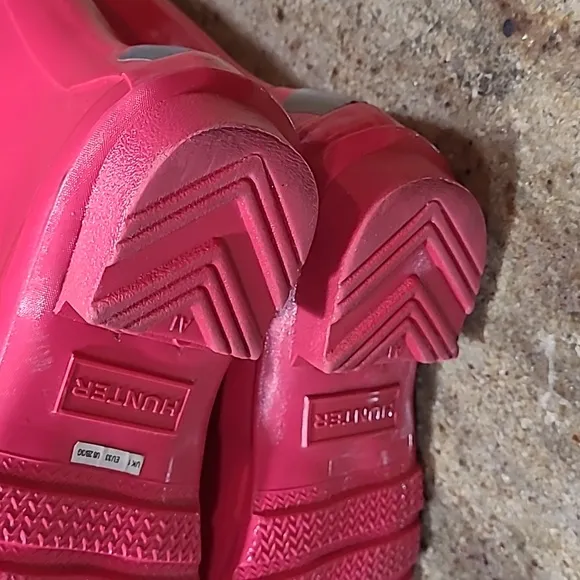 Hunter Big Kids Original Pink Gloss Rain Boots Size US 3