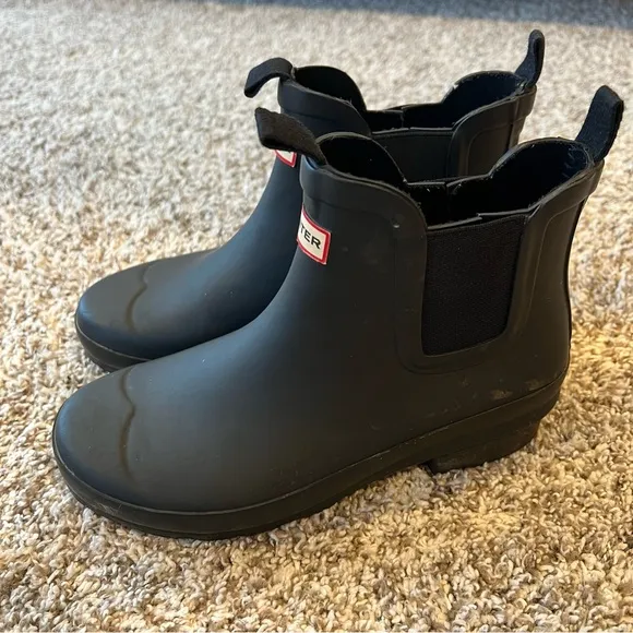 Hunter Kids Mini Rain Boots in Black