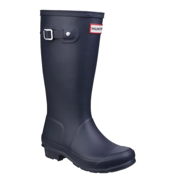 HUNTER • Kids Navy Original Wellington Rain Boots Includes Box