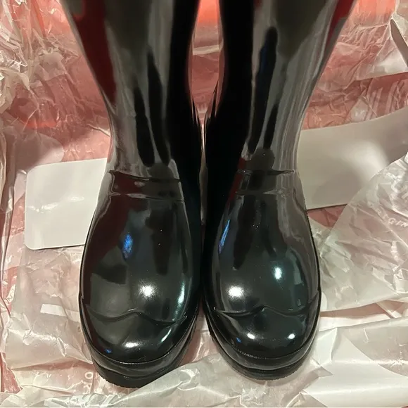 Hunter Original Gloss Rain Boots black size US 3 boys/4 girls UK 3 EU 34