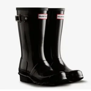 Hunter Original Kids Gloss Black Tall Rain Boots - Youth Size US 4B/5G EU 35/36