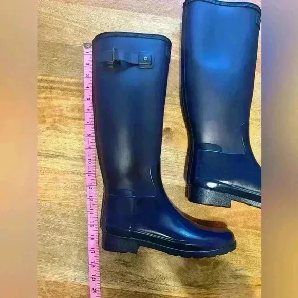 Hunter Rubber Rain Boots | Blue | US 6 | EU 37