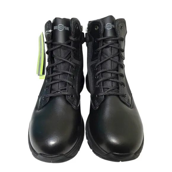 Interceptor Tactical Boots Oil Slip Resistant Womens Litefast 6&quot; Soft Toe Black