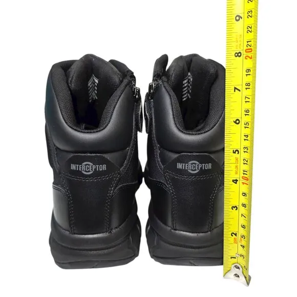 Interceptor Tactical Boots Oil Slip Resistant Womens Litefast 6&quot; Soft Toe Black