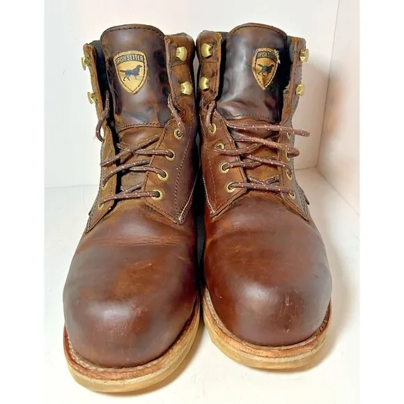 Irish Setter boots Mens 10 Brown leather wingshooter ST Safety Toe Work 83622